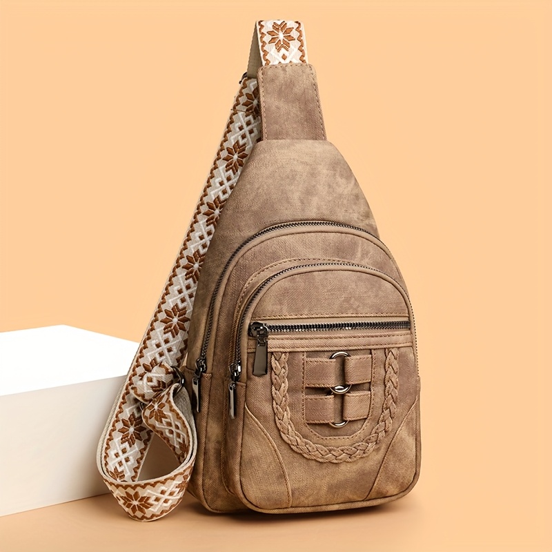 A Vintage Multi-layered Portable Crossbody Bag For Women, Suitable For Daily Commuting
