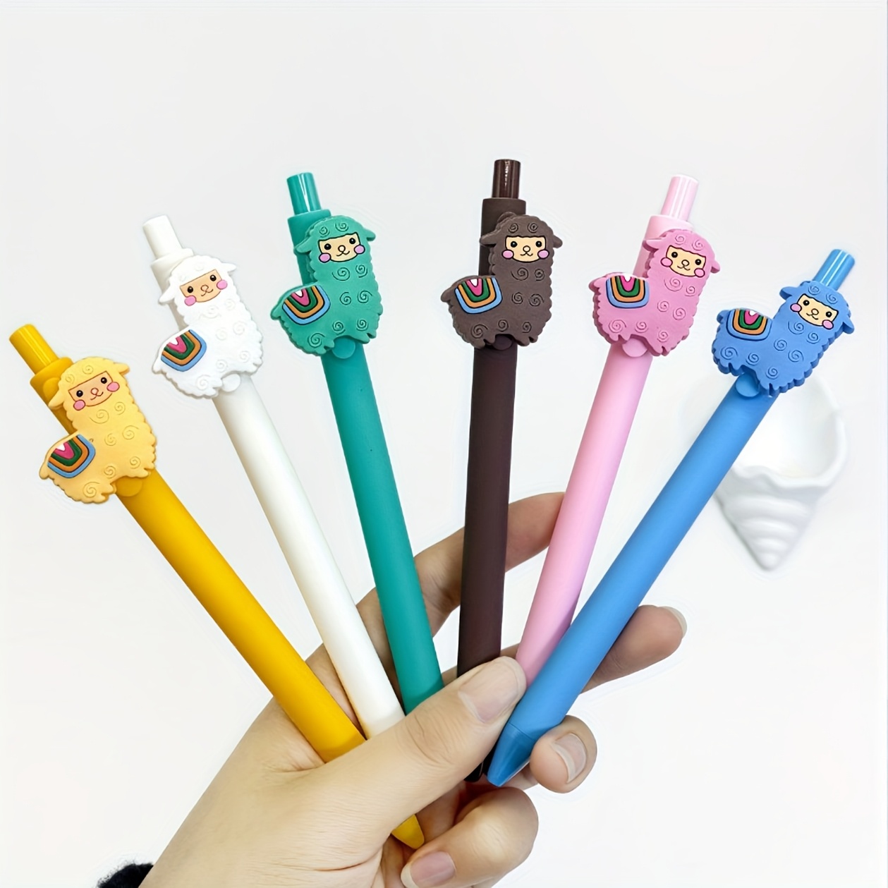 Set Of 6 Retractable Gel Pens Designed For Medical Professionals, Educators, And - Alpaca Collection