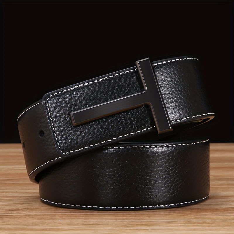 Double Sided Head Layer Leather Belt for Couples