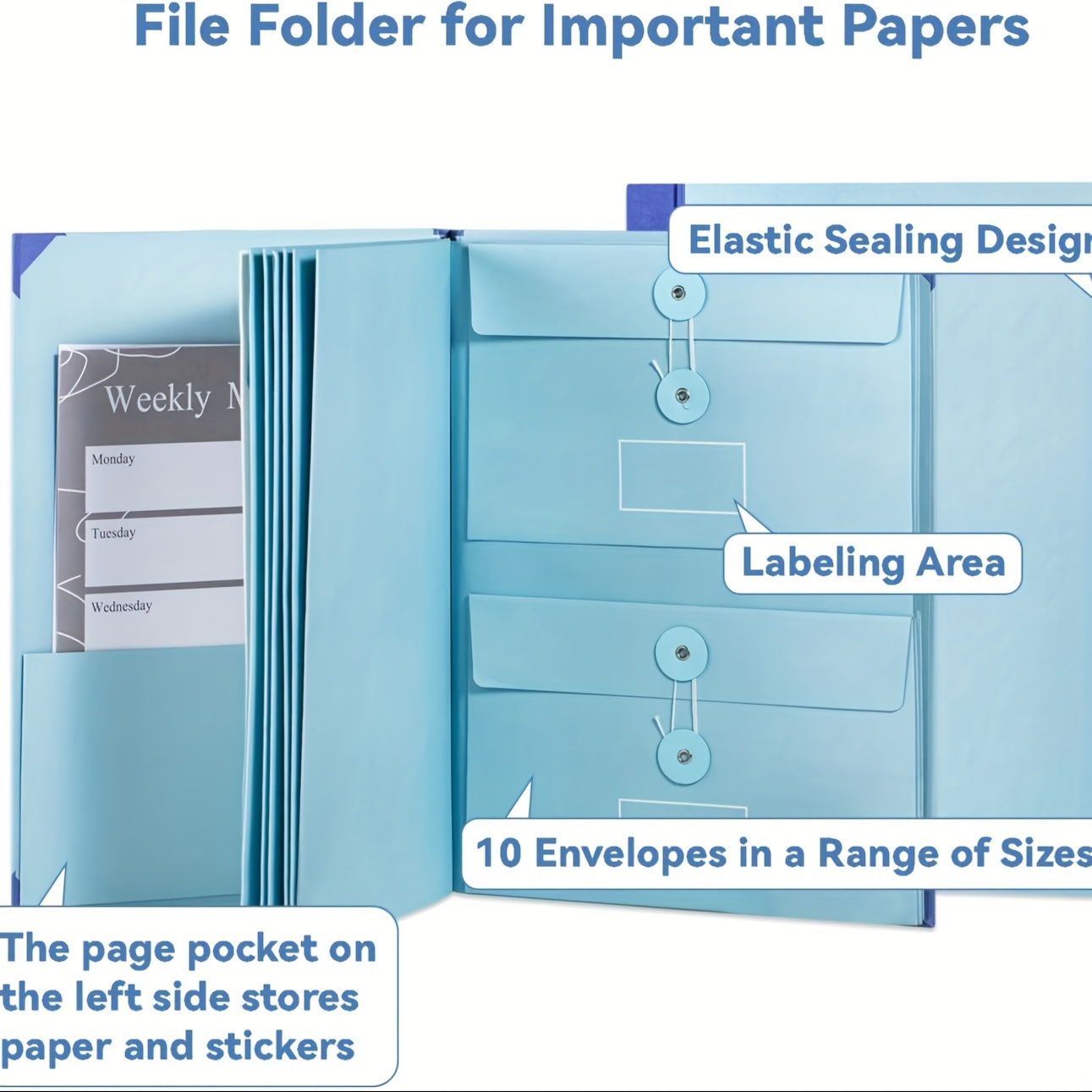 Important Document Organizer Personal If I Die Binder Organizer With Labels Accordion File Organizer Stylish Binder For Storing Important Papers Certificates Passports Photos And Lettersbule I3411235119