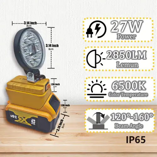 LED Work Flash Light Torch Lamp For Dewalt 20V Max Li-ion Battery (Tool Only)