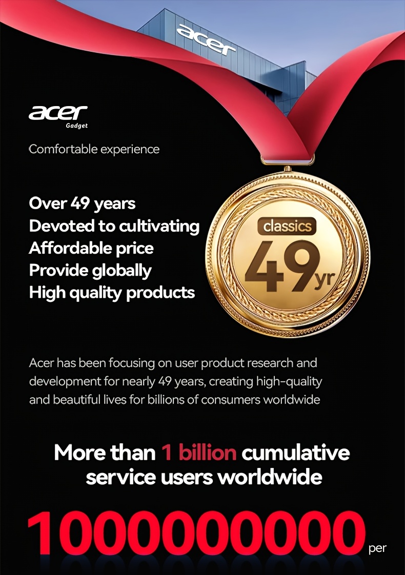 [Acer official genuine] TWS Wireless Headset Heavy Bass Stereo Sound Ultra Long Life Sport Running Clip On Ear Low Latency Gaming Mode HIFI Audio Lightweight Touch Control Design Stylish Design Long Wear No Pain Learning/Telephone/Business/Music Christmas Gift/Valentine's Gift Recommended Multi-Device Compatible Mobile Phone/Tablet/Laptop Built-in Microphone with Type-C Charging Case