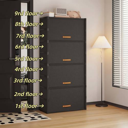 item picture large capacity heavy duty metal shoe rack can hold 12 29 pairs of shoes foldable dust proof sneaker cabinet with doors and non slip base suitable for closets bedrooms living rooms