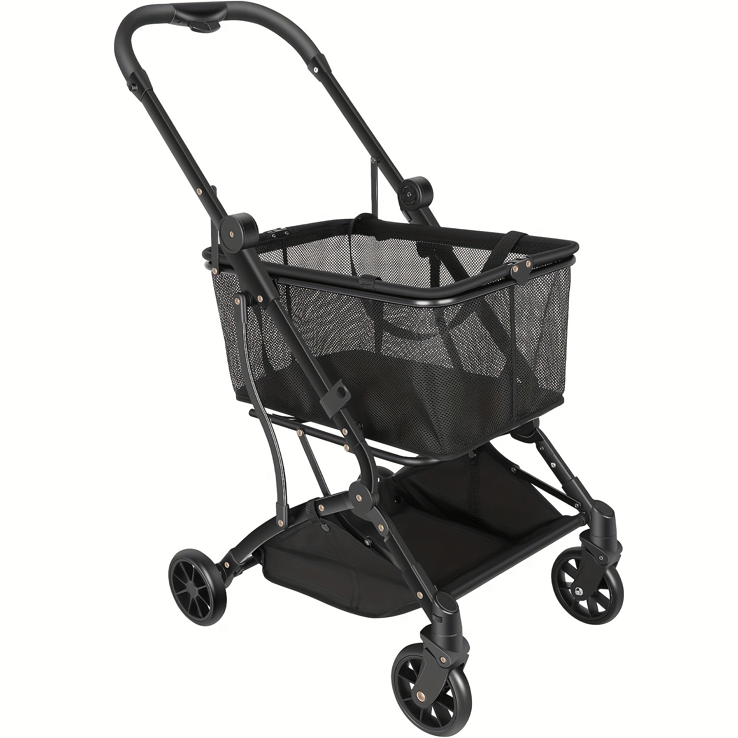 functional collapsible carts shopping cart collapsible utility trolley cart features up 60 lbs total weight capacity stylish detachable carry bag swivel tires for easy steering details 2