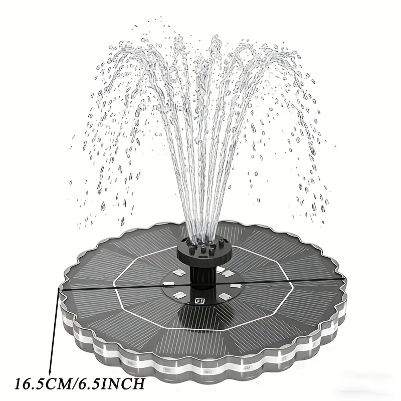 E-shop Solarbetriebene automatische Zirkulationsbrunnen-Wasserpumpe 3,5W IPX8 Multi-Düsen Vogeltränke Platte Hof Pool ist ohne . Solarbrunnen spritzt