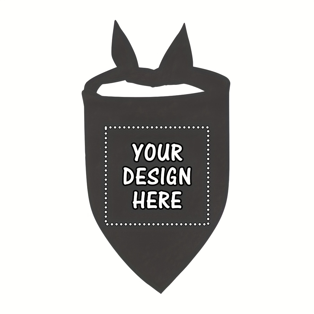 TEMU Custom Pet Drool Scarves Dog Triangle Scarves Cat Party Scarves Personalized Information Patterns, Photos, Text Customized Unique Gift Multiple