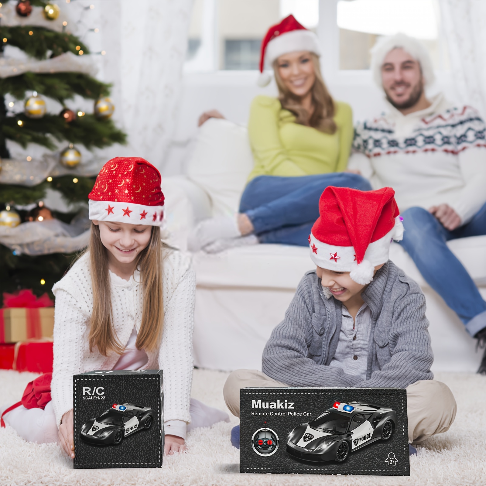 [RC Police Car] 1pc Remote Control Car Toys, RC 1:24 Scale Police Car | USB Rechargeable Battery, Long-Lasting Playtime