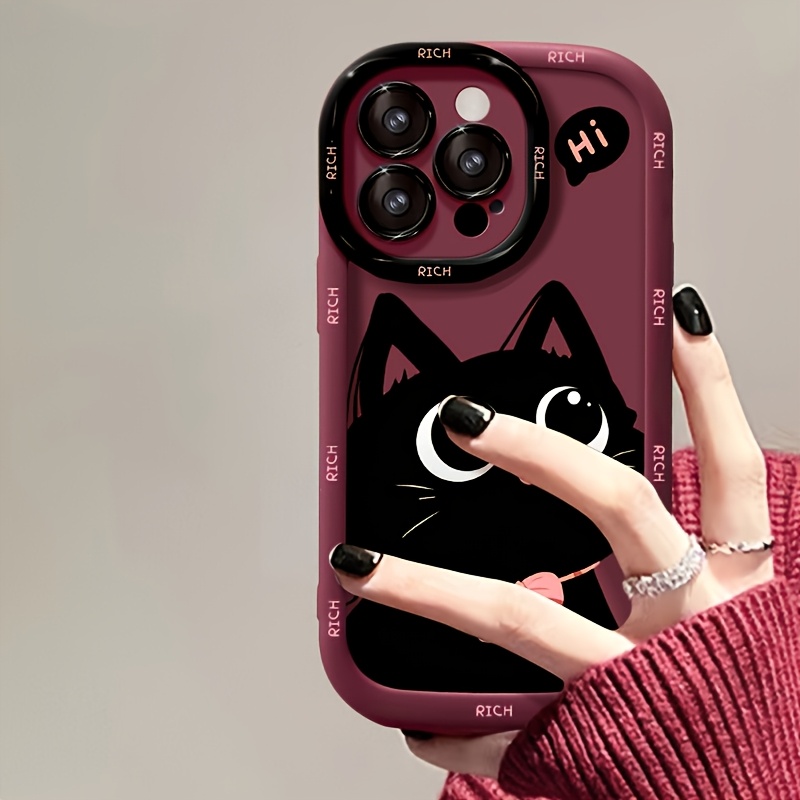 TEMU Phone Case: Cute Cat Suitable For Iphone 18 Pro Max 17 16 Plus 15 14 13 12 11 New Year Phone Case, High-quality Shockproof Handy Creative Soft