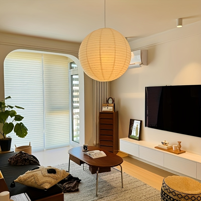 Pendant Lamp 20INCH Large Hanging Lamp Shade Round Linen shade