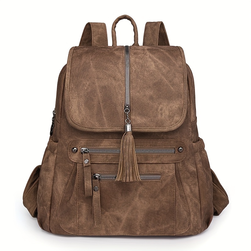 Image of Vintage Women' Color Adjustable Strap Backpack Suitable For Daily Use Or As A Gift