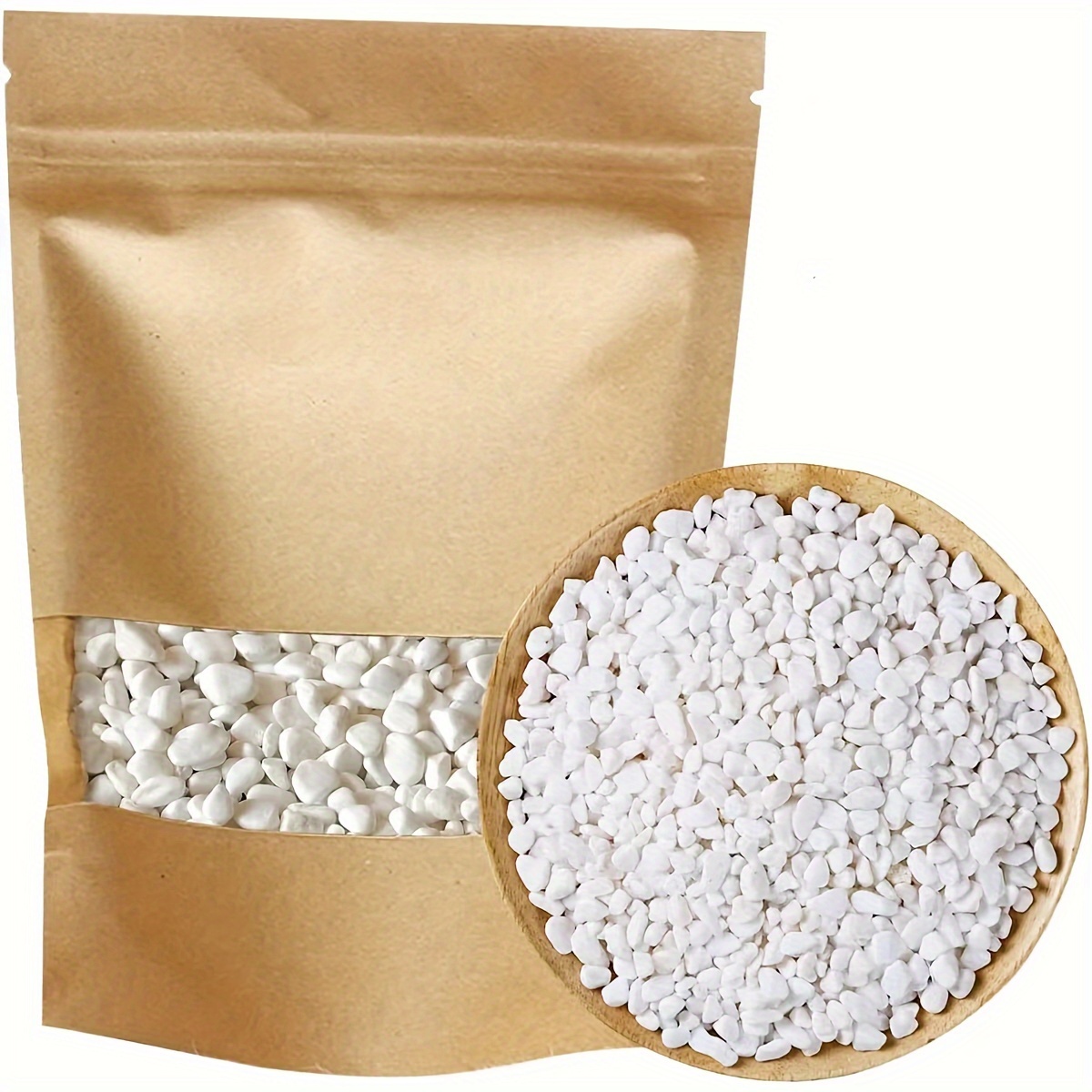 

Natural White Pebbles, 3.53/7.05/10.58oz Bags, Stone Material, Ideal For Fish Tanks, Succulent & Cacti Soil, Vase Fillers, And Garden Landscaping Decor