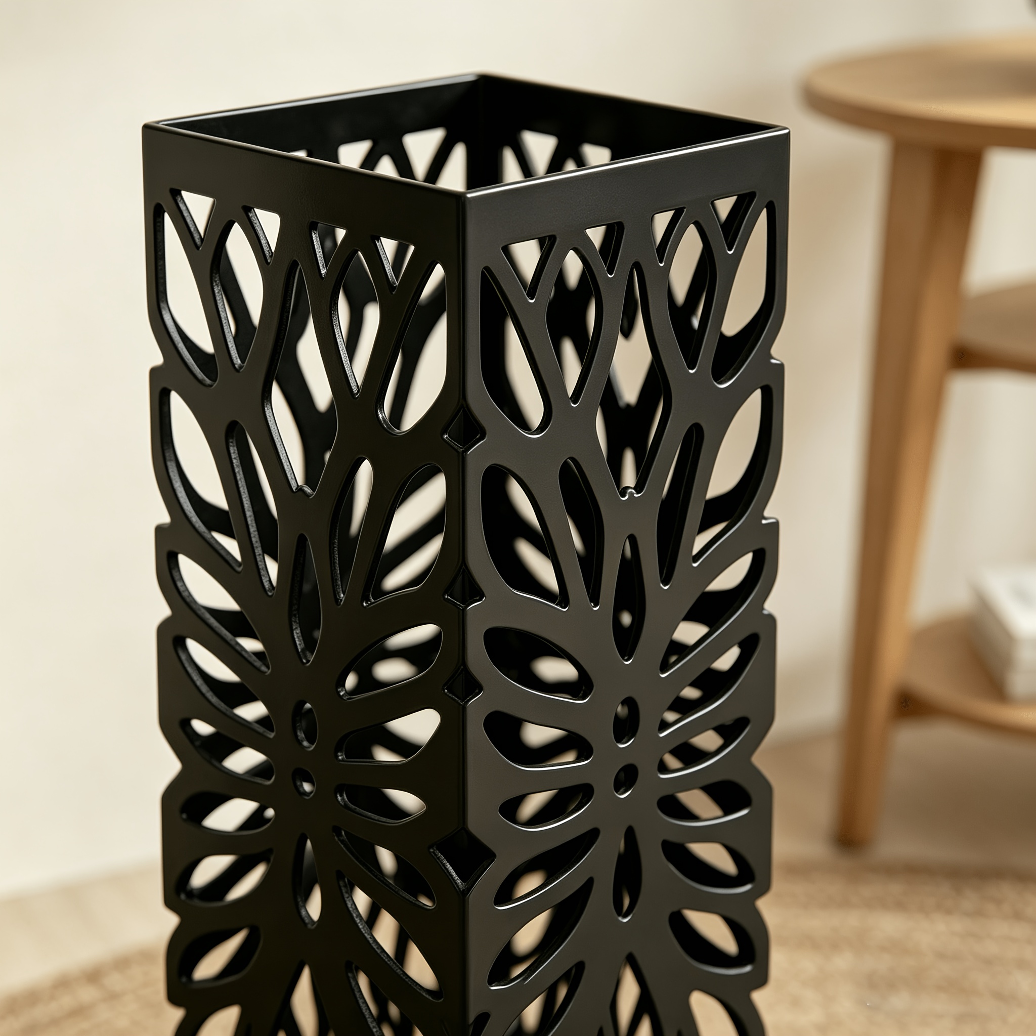 Modern Art Hollow-Out Umbrella Bucket, 15.24X48.26 cm Umbrella Stand for Entryway, Balcony & Living Room, Decorative Umbrella Holder for Rain Or Shine, Rustproof Umbrella Storage Rack for Holiday Gatherings