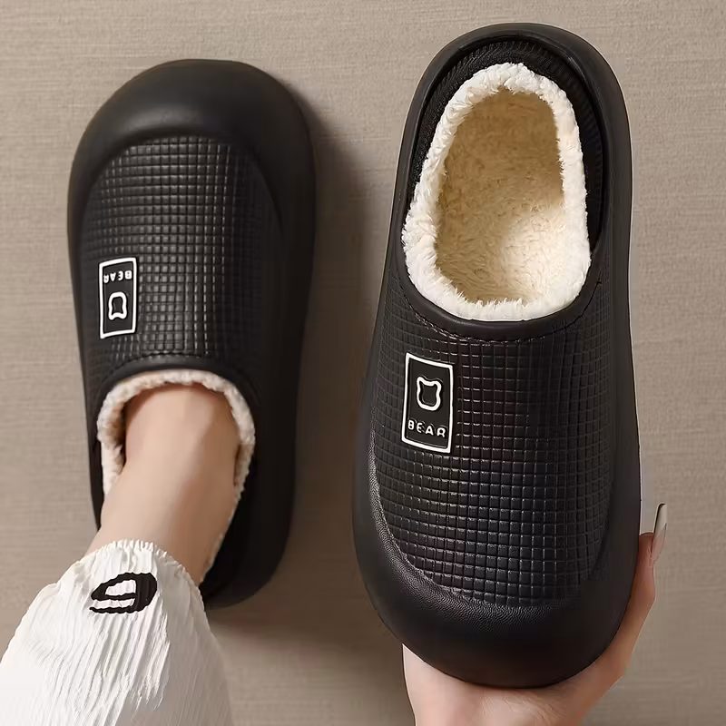 winter slippers for men and women 2025 new autumn winter indoor couples home plush heel warm outdoor slip on shoes 5