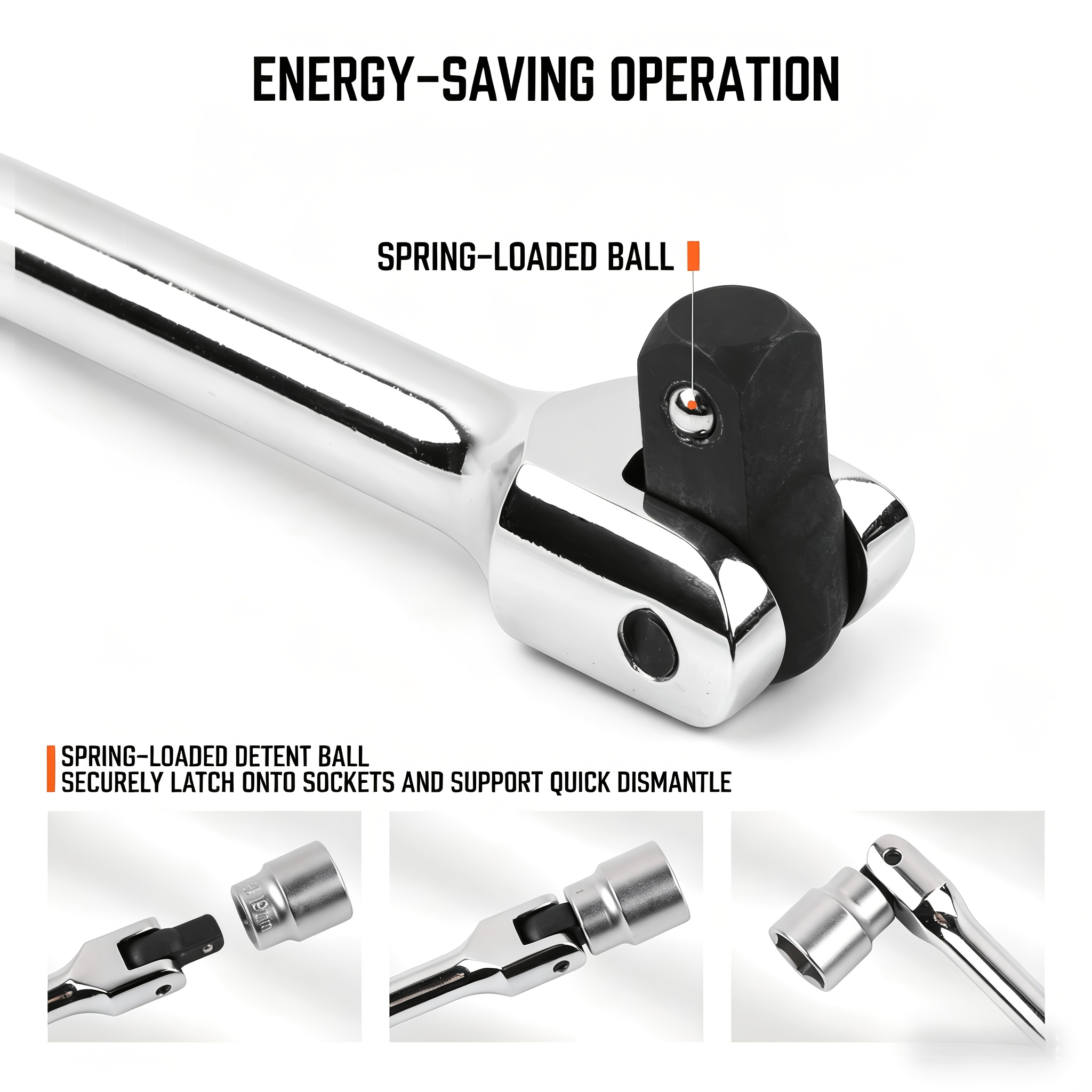 3pcs Breaker Bar Wrench Set with Storage Bag