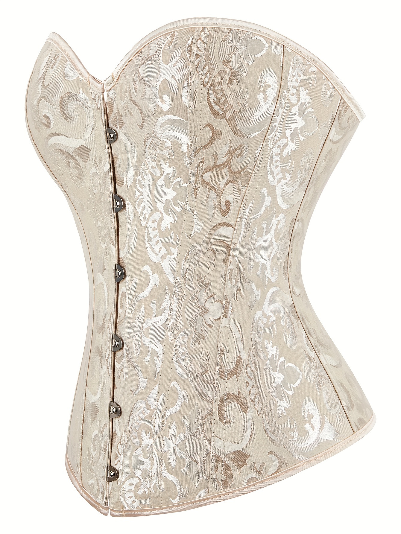 Jacquard floral bustier bra without straps, elegant straight-neck top with laces and curved hem, Women's clothing, Carnival