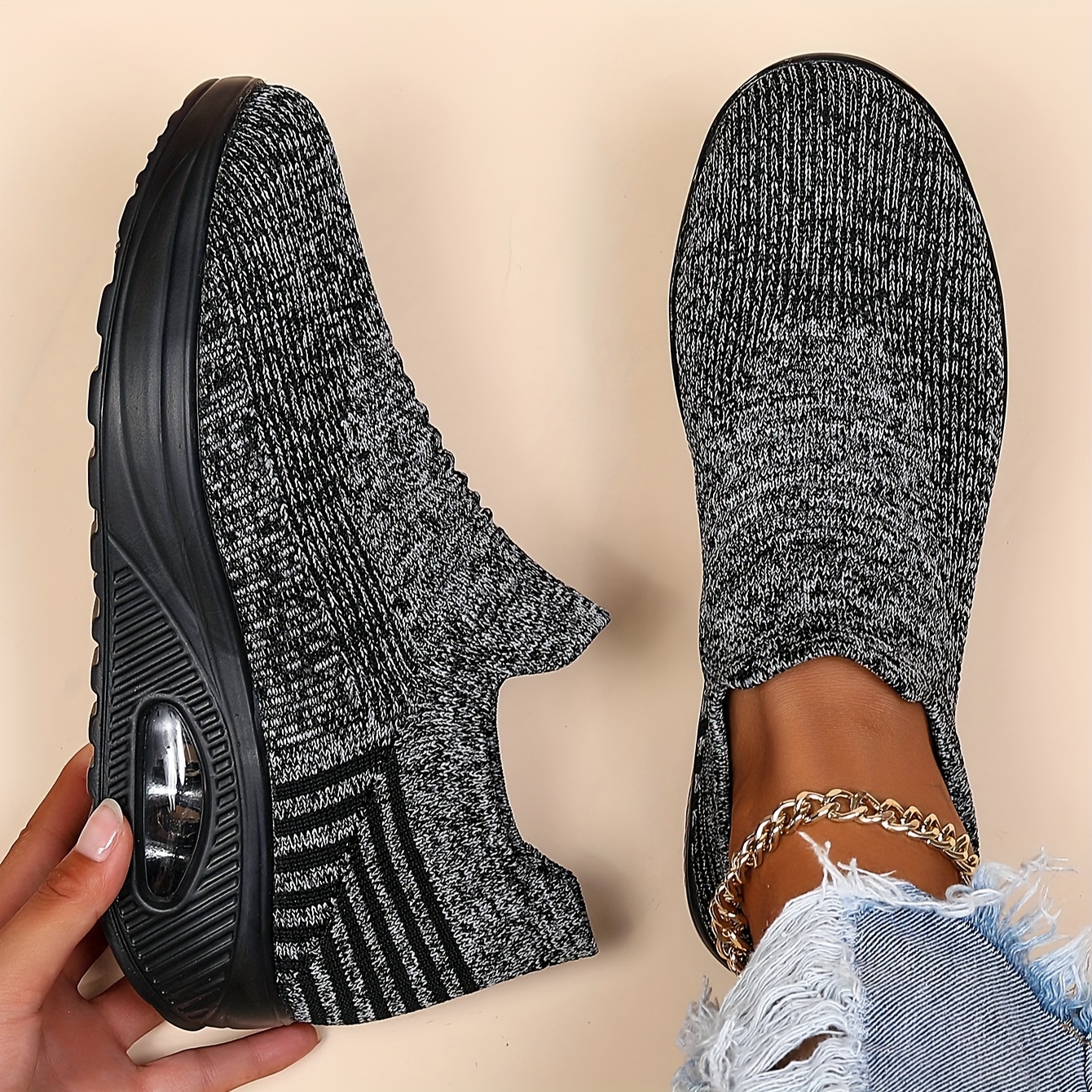 

Women's Breathable Fabric Running Shoes, Lightweight Fashion Sneakers For All