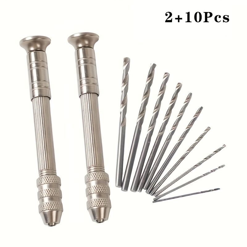 Manual Drill Set For Wax Candles 2pcs Four-head Drill With 10 Different Length Bits, Essential Tool For Artists, Beginners, And Hobbyists, Metal, Uncharged