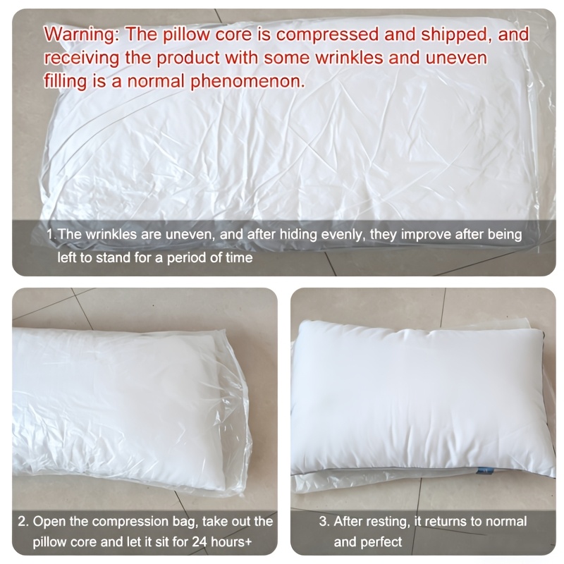 4pcs Star Hotel Style Pillow Inserts, Soft and Fluffy for Better Sleep, Extra Thick and Plush, Home Use Deep Sleep Neck Support Pillow Inserts, Long-Lasting No Deformation or Sagging, Holiday Gift Christmas Gift for Home Use and Gifting