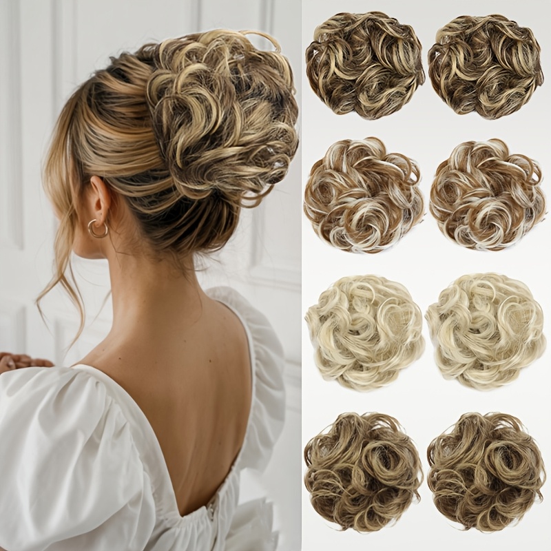 hair bun extensions sold on Temu United States display picture 1