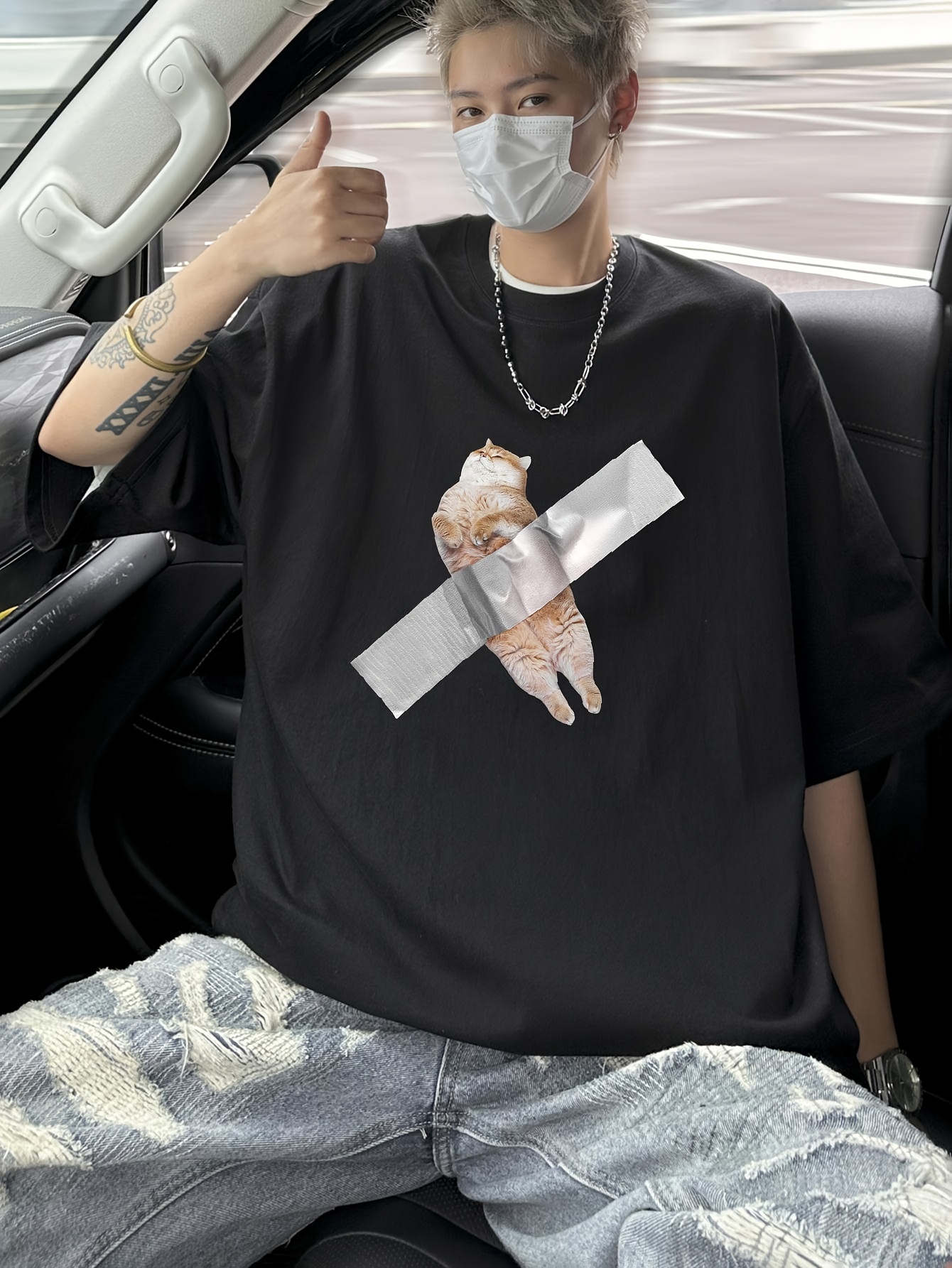 herrgrafiktröja söt valp bakom korsningsskylt - Temu Sweden