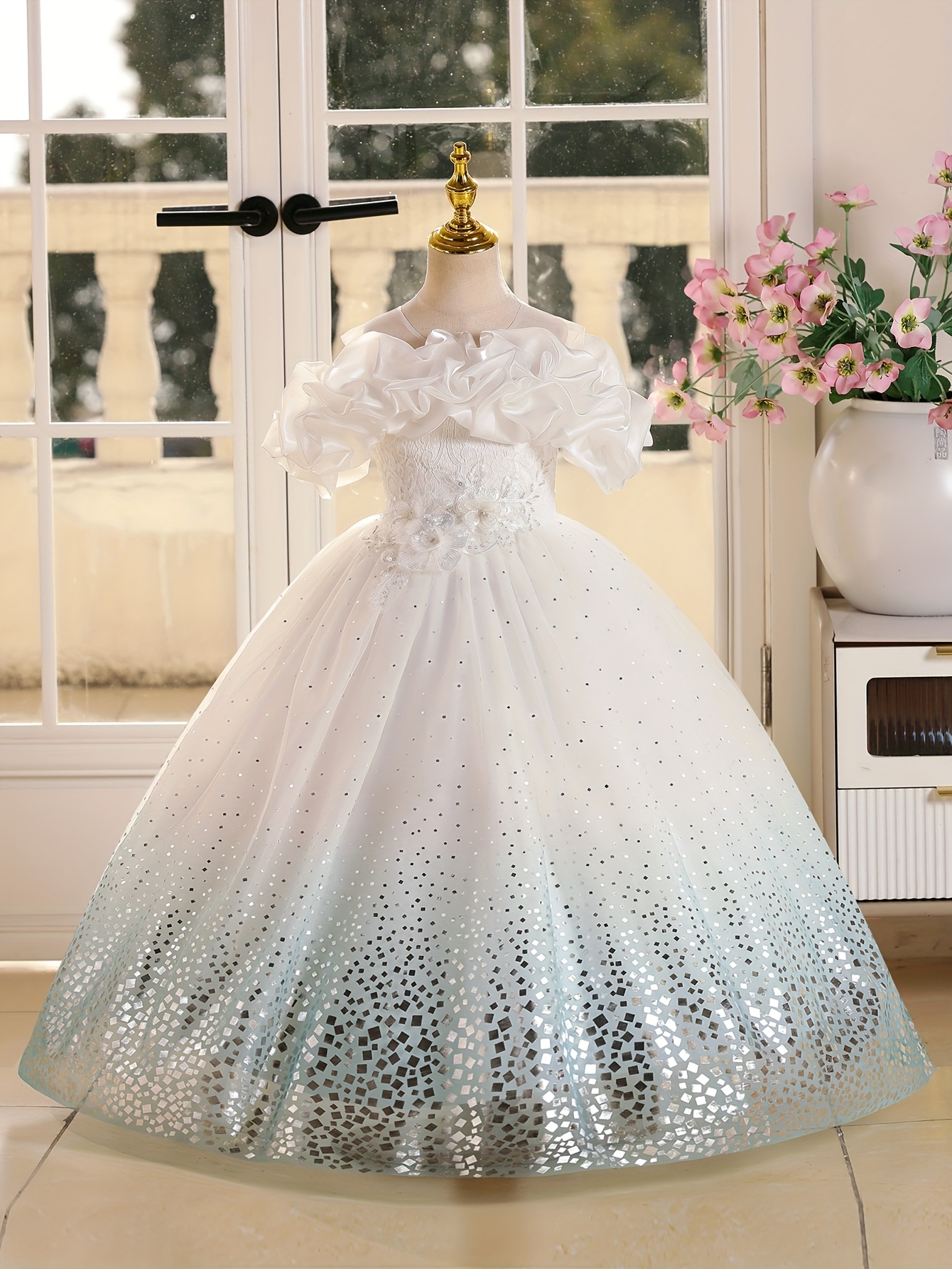 white princess dress sold on Temu Malaysia