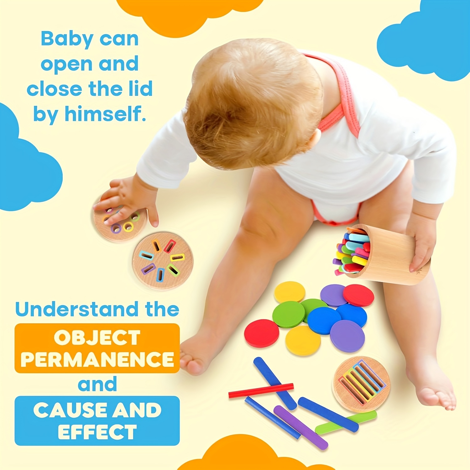 3-in-1 Wooden Learning Toy