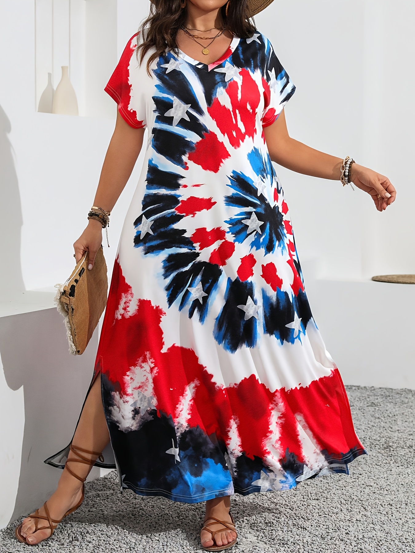 chinese dress ladies Patriotic Tie Dye Maxi Skirt – Pirate Girl Smoke Boutique