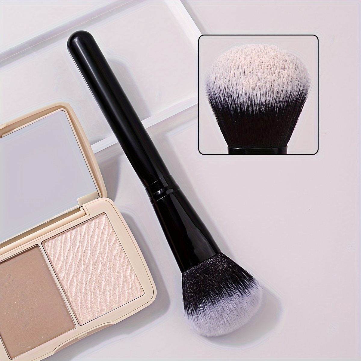 Image of 1pc Professional Powder Brush Large Soft Dense Bristle Blush Brush Blending Cosmetic Makeup Brushes Tool For