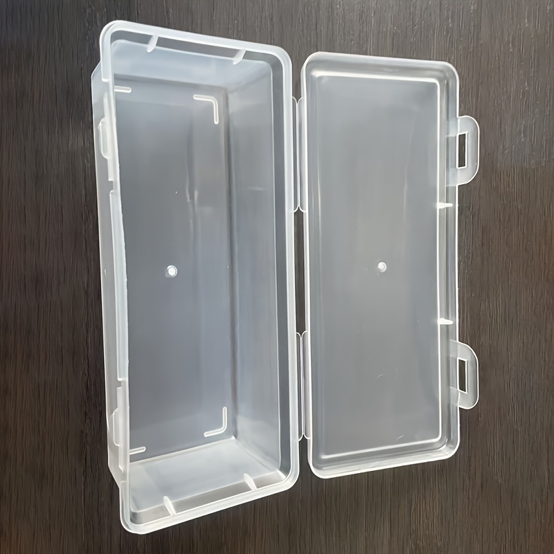 1pc Large Capacity Transparent Pencil Stationery Storage Box Colored Pencils Crayons Pen Holder Desktop Organizer