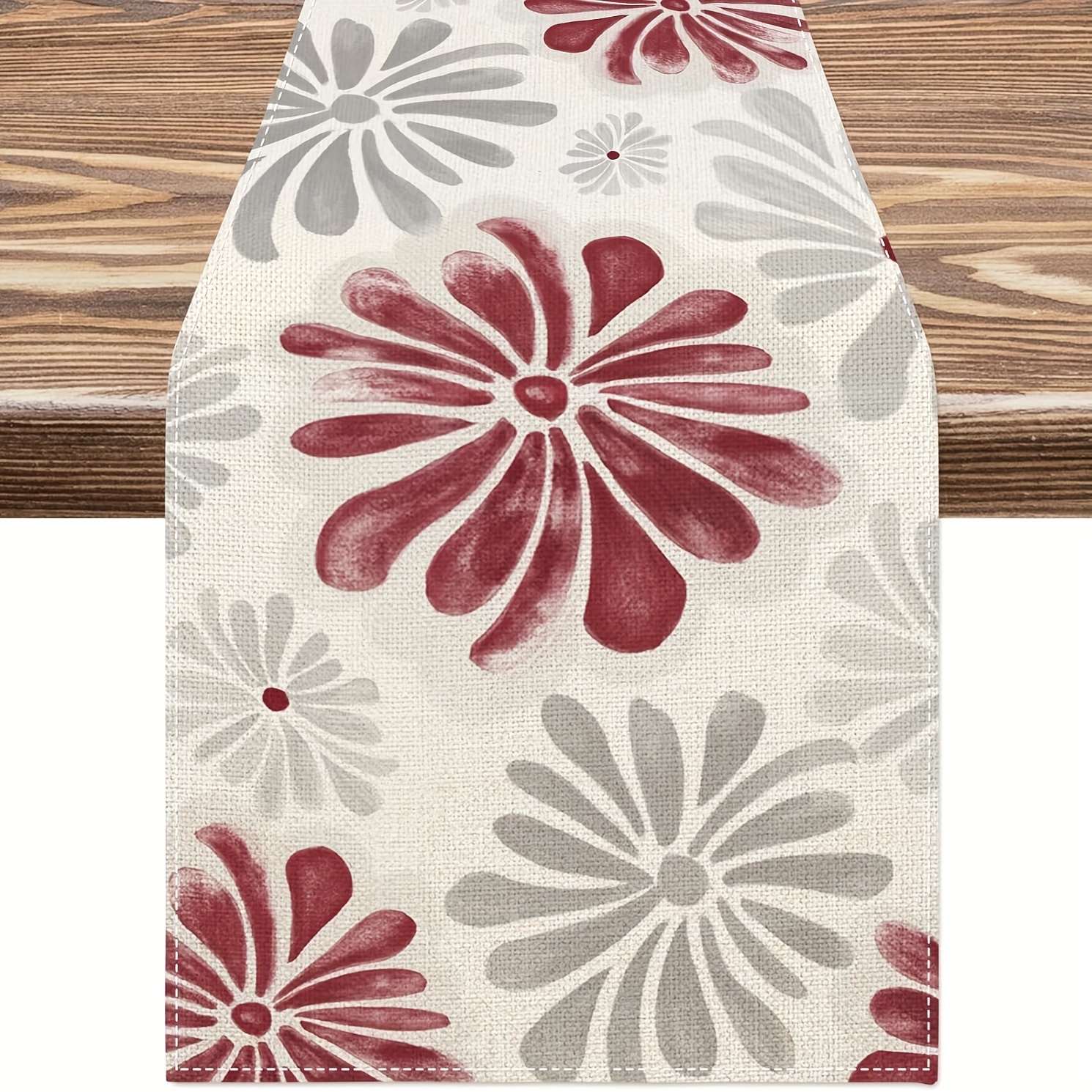 1pz Tovaglia da Tavolo in Lino con Motivo - Design Rettangolare Intrecciato con e in per Decorazioni da Interni ed…: retailer-supplied image