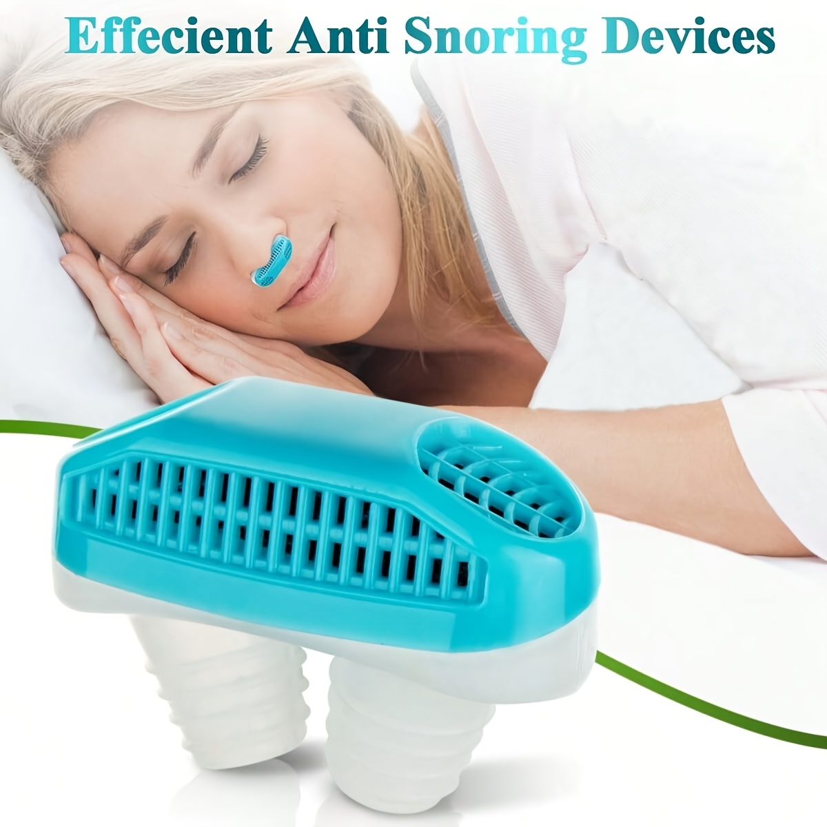 Anti-Snoring Device Suitable for Both Women And Men, a Sleep Aid to Prevent Snoring, Using This Blue Snoring Suppressor to Stop Snoring.