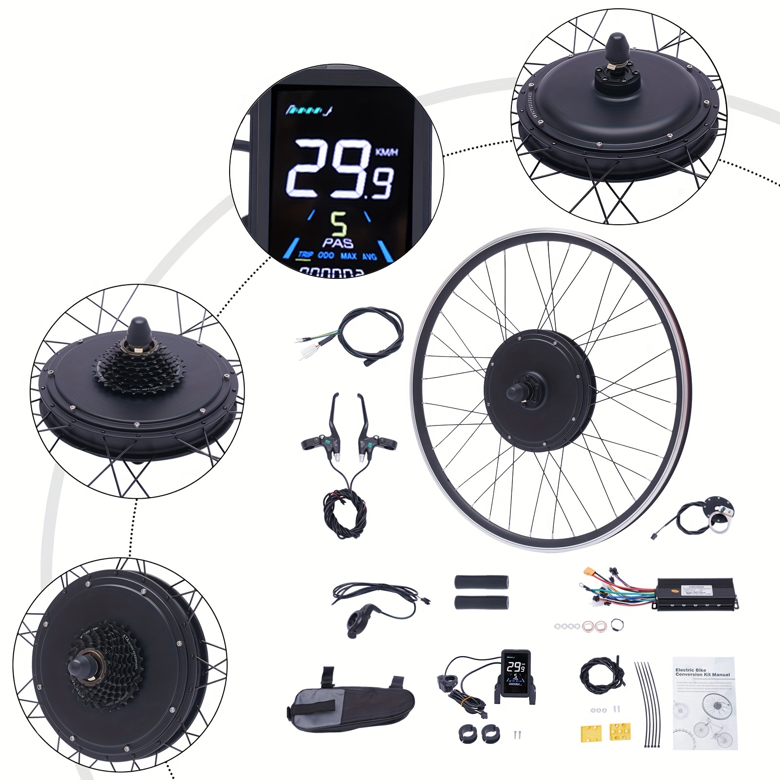 700c ebike front wheel electric bicycle motor conversion kit Temu