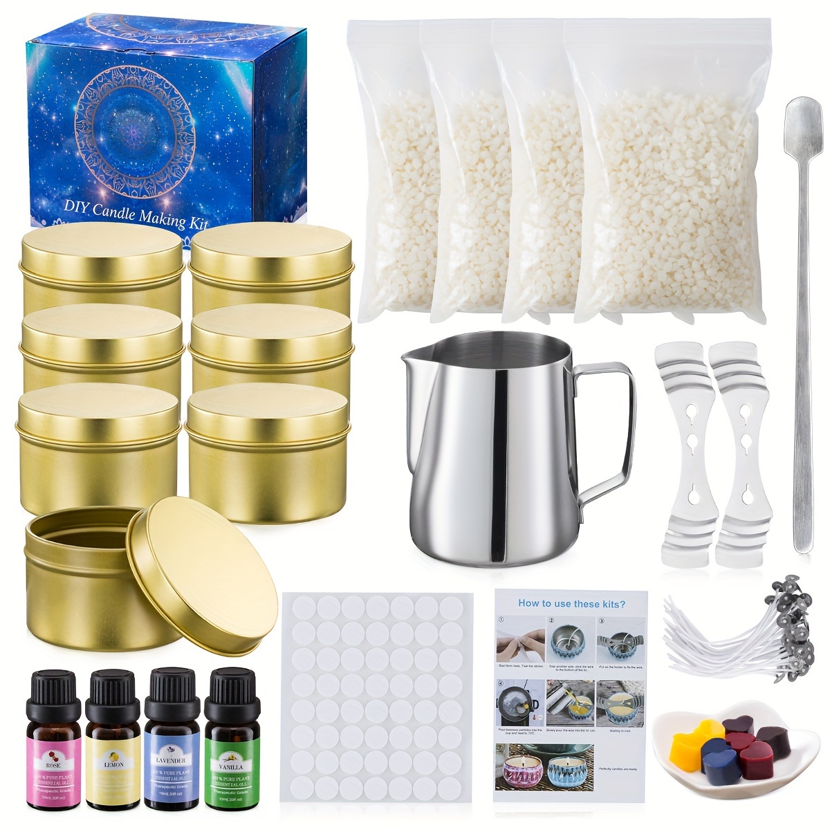 

Gold Jar Oil Diy Set, Suitable For Adults, Teenagers, Diy Kit, High Quality Wax, And Non-irritating , And , , Suitable .