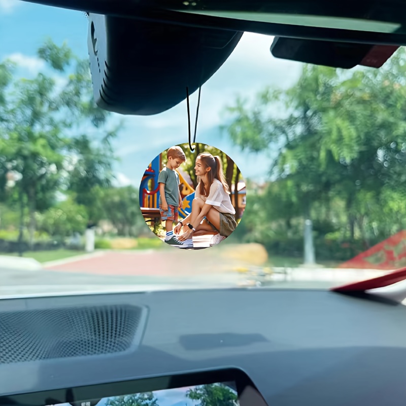 

Customization 1pc Personalized Car Aromatherapy Air Freshener Double-sided Photo, Freshener With Picture, Freshener With Picture, Suitable For , Bathroom, Decorations Eid Mubarak