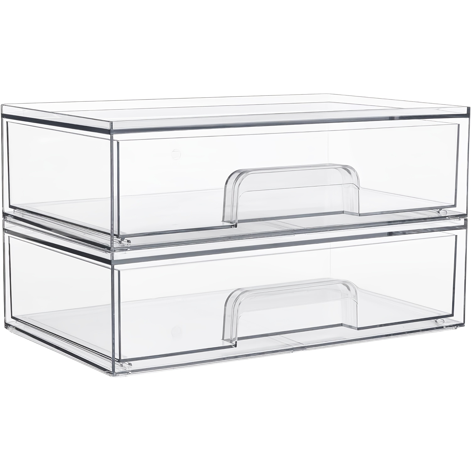 

2pcs Vtopmart Drawers, Lidded Organizer , Clear, Makeup, , And For , Bathroom, Desk, , & For