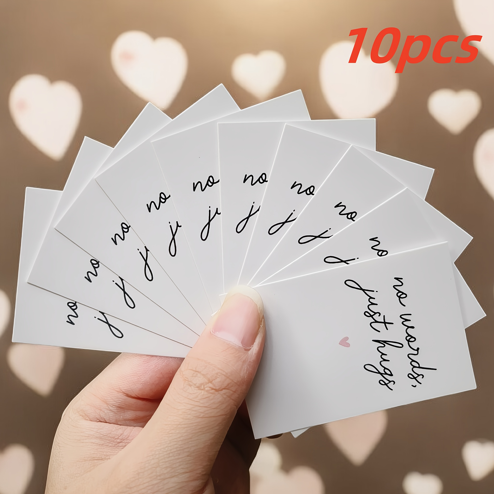 

10/20pcs Inspirational Pocket Hug Cards, Heart Patterned Paper Greeting Cards, For Any Occasion, With Warm Messages For , For Christmas, Birthday, Graduation, And More