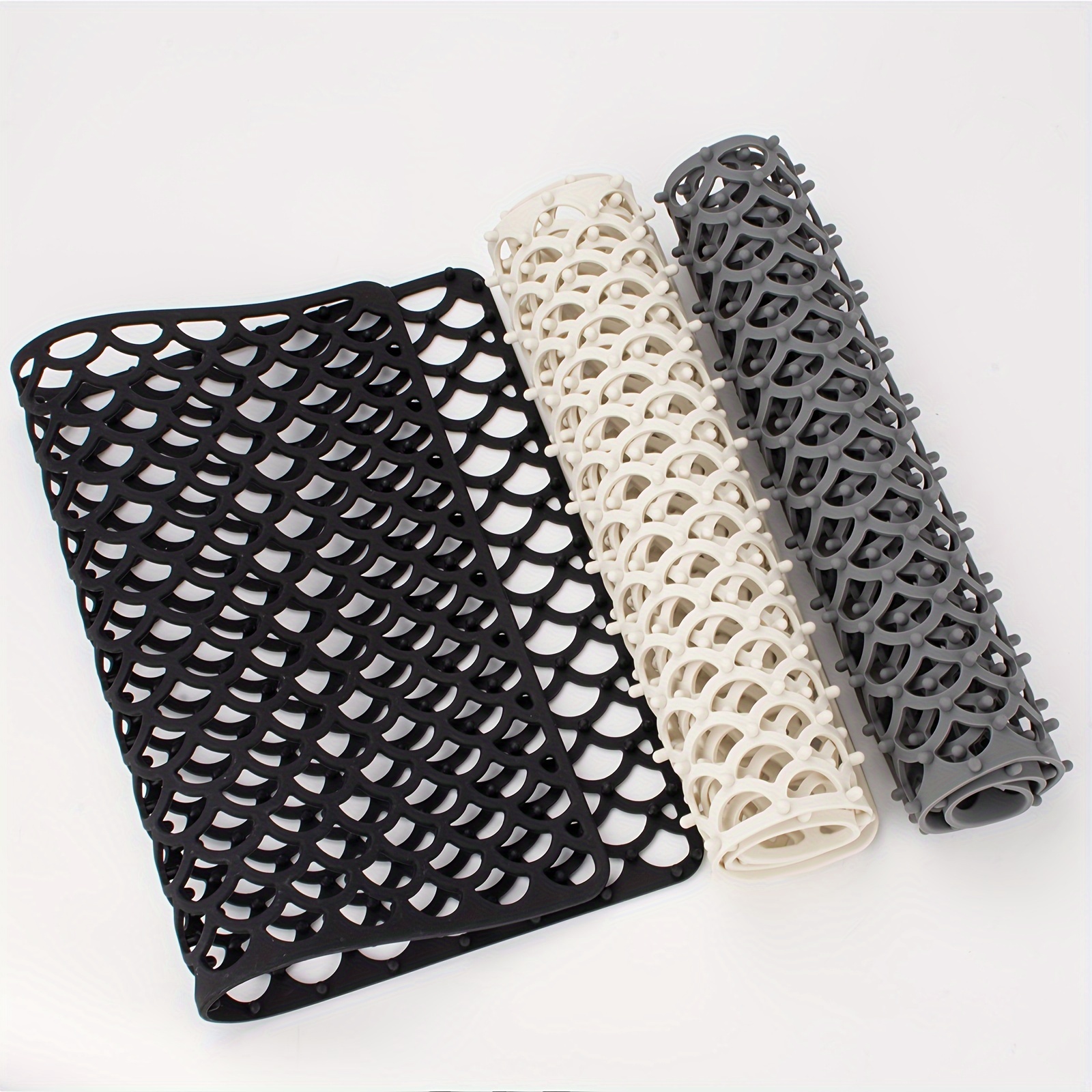 1pc silicone sink mat for kitchen 16 5x12 2 inches heat resistant non slip dish mat with   for quick drainage   dry scratch resistant protection suitable for farmhouse stainless steel ceramic sinks kitchen sink accessories home use