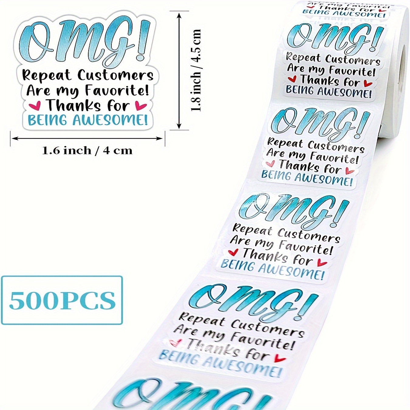 

Repeat Customers Are My Favorite Stickers, Cute Thank You Stickers, Online Retailers Mail Envelope Packaging Stickers Label Shipping Handmade Stickers To Small Businesses, 500