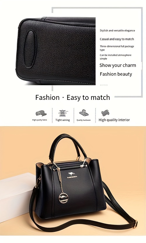 RAMBOROO Women' Large Capacity Elegant Handbag with Adjustable Crossbody/Top Handle Strap - Professional Bag Suitable for Commuting, Travel, Business & Everyday Use - //