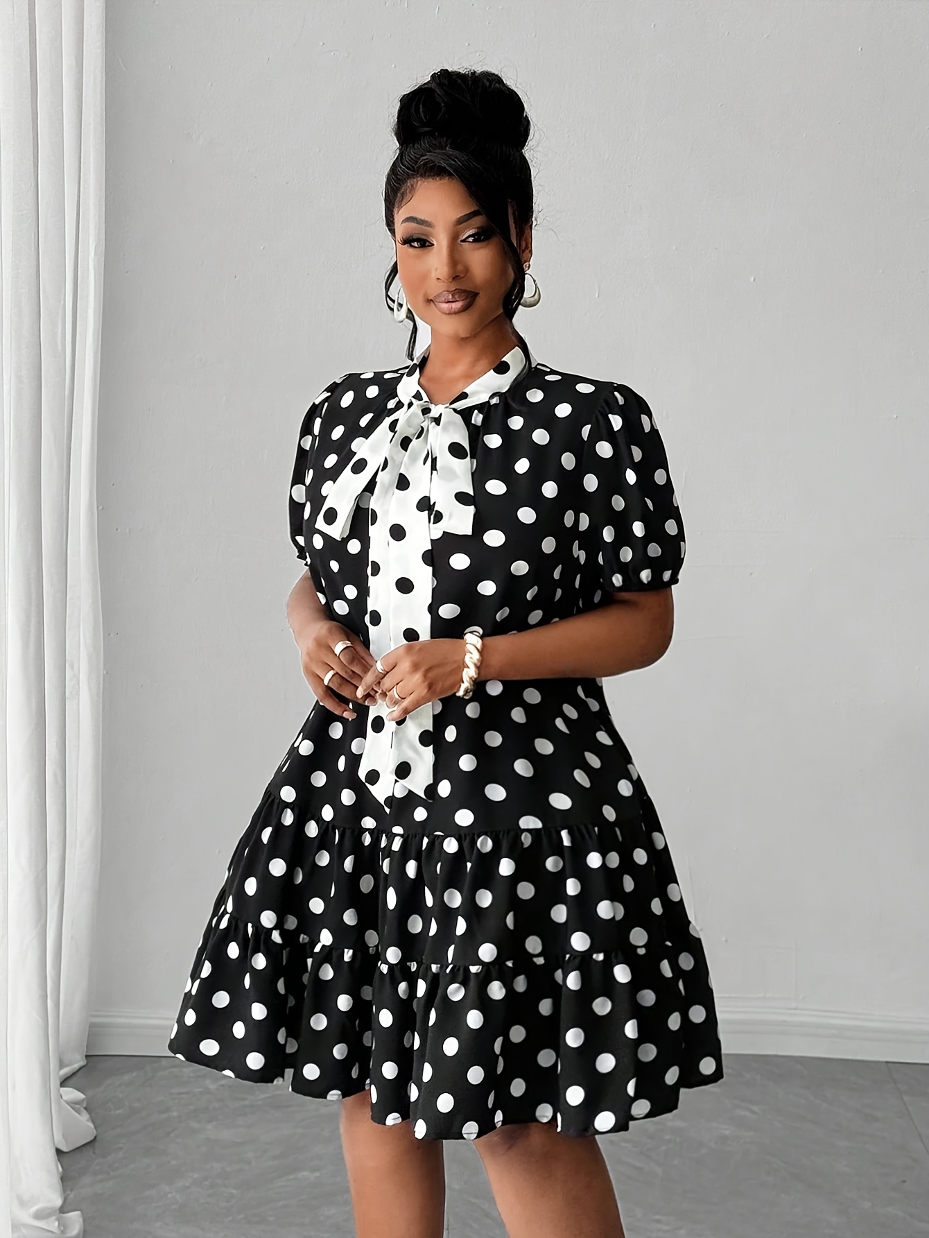 chinese dress ladies Cut Out Dress Xs / Black & White / Block Print / Stripe