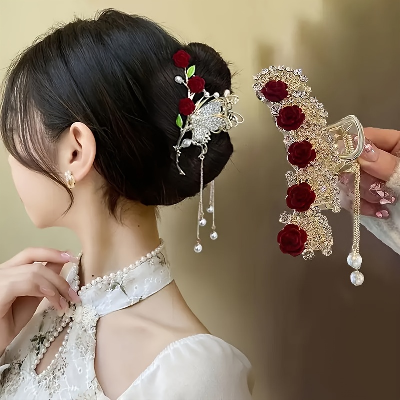 

2pcs/set Decor Hairpin Ponytail Bridal Accessories