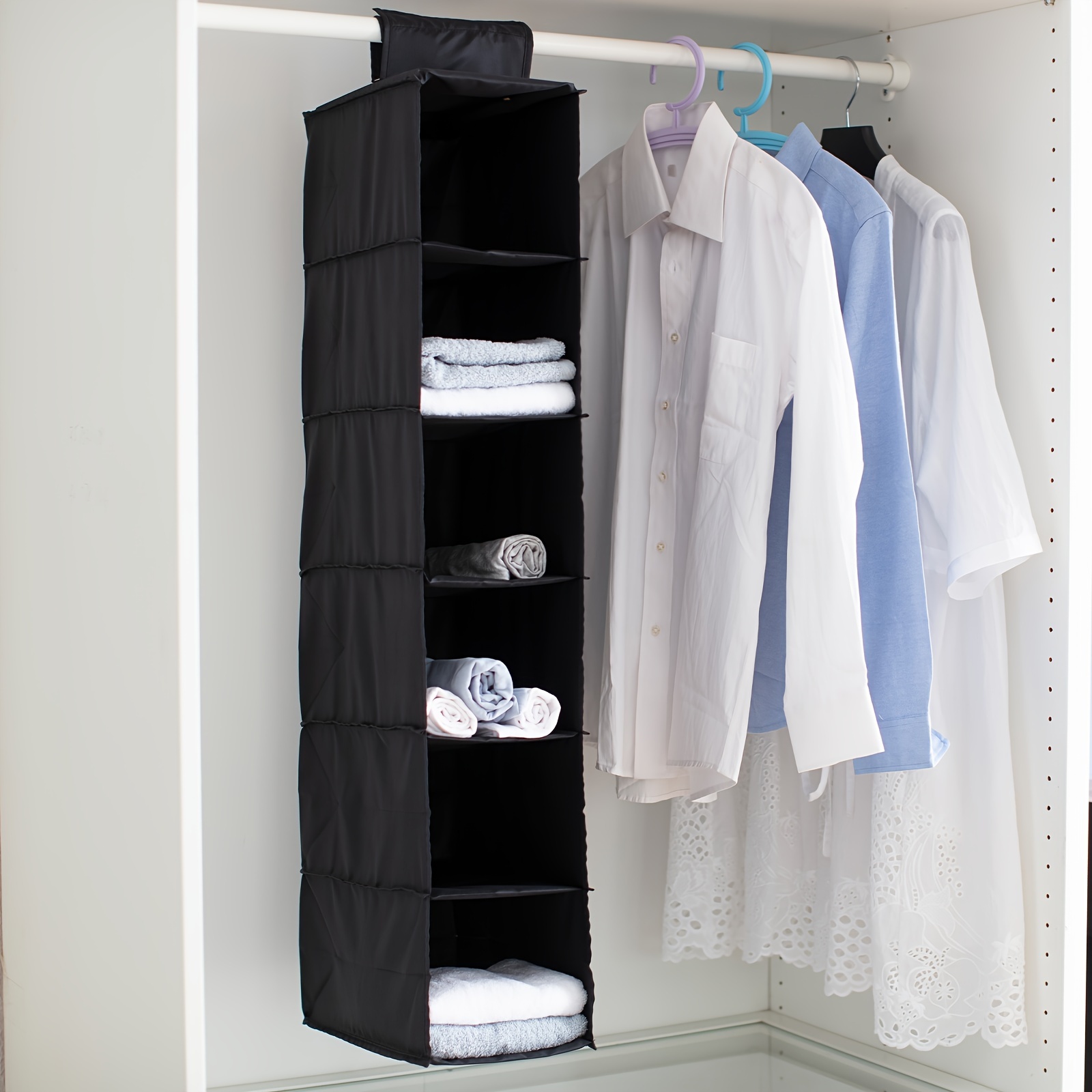 ROOMTEC Hängeschrank 49,5 Cm Hoch – Modulares System, Weiß, Mit Hängestange, Für Wandmontage Im Schlafzimmer Oder Flur