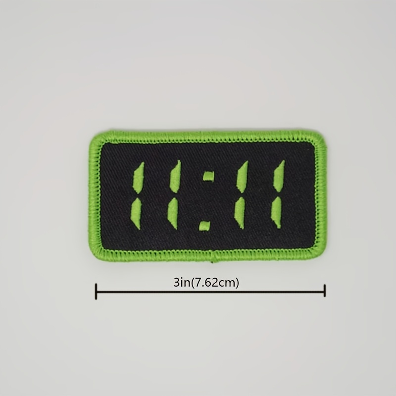 1pc 11:11 Digital Clock Embroidered Patch, Iron-on/sew-on Applique For Diy Fashion Accessories & Crafts - Mixed Colors
