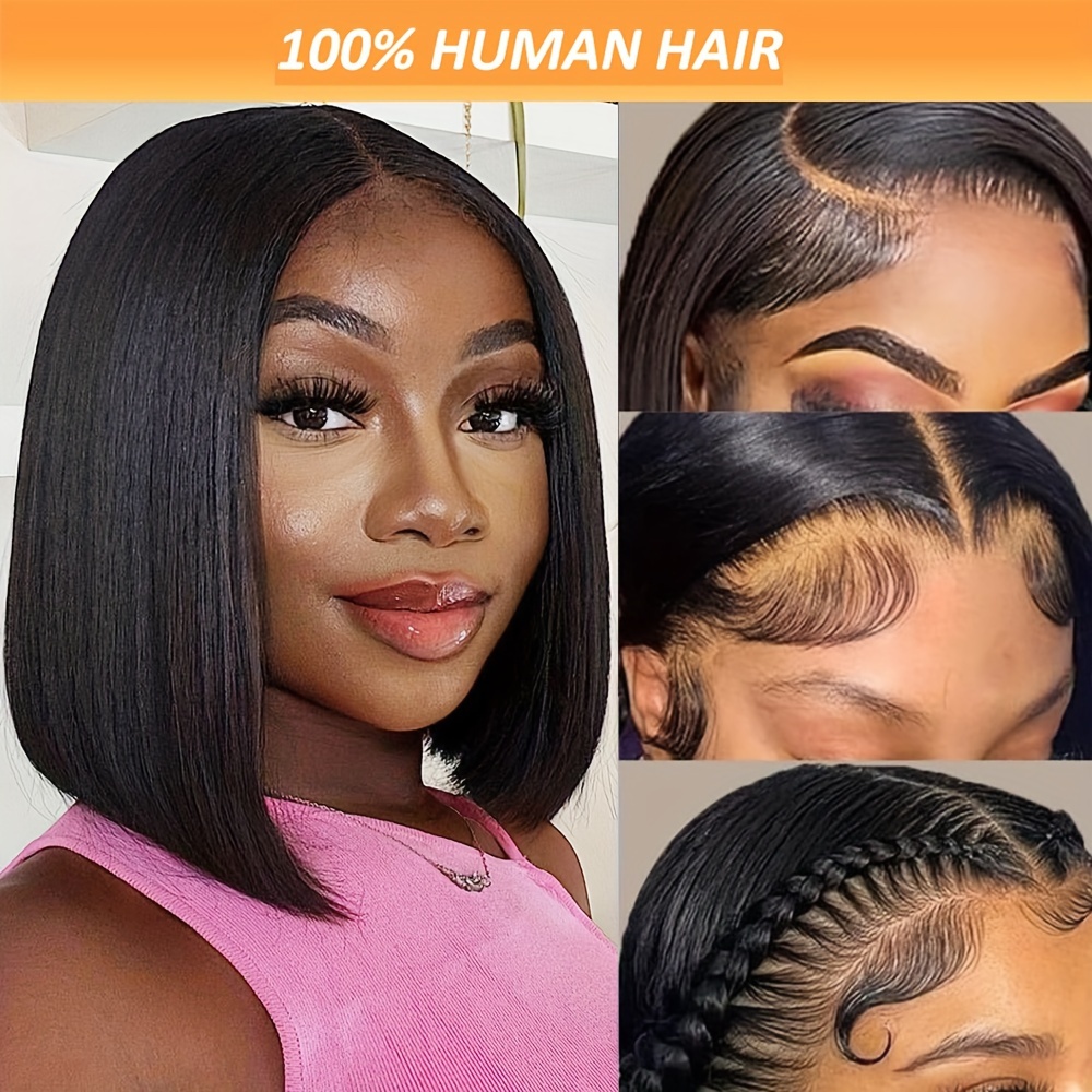 

Bob Wig Human Hair Glueless 13x4 Lace Front Wigs Human Hair 10-16inch Pre Hd Transparent Lace 150% Density Short Bob Wig For Women