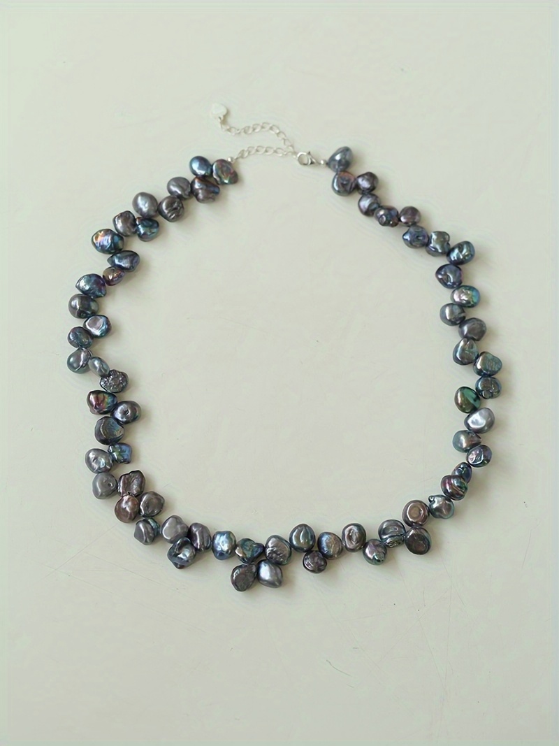 elegant gray petal pearl necklace   everyday and holiday parties no fuss no fuss details 0