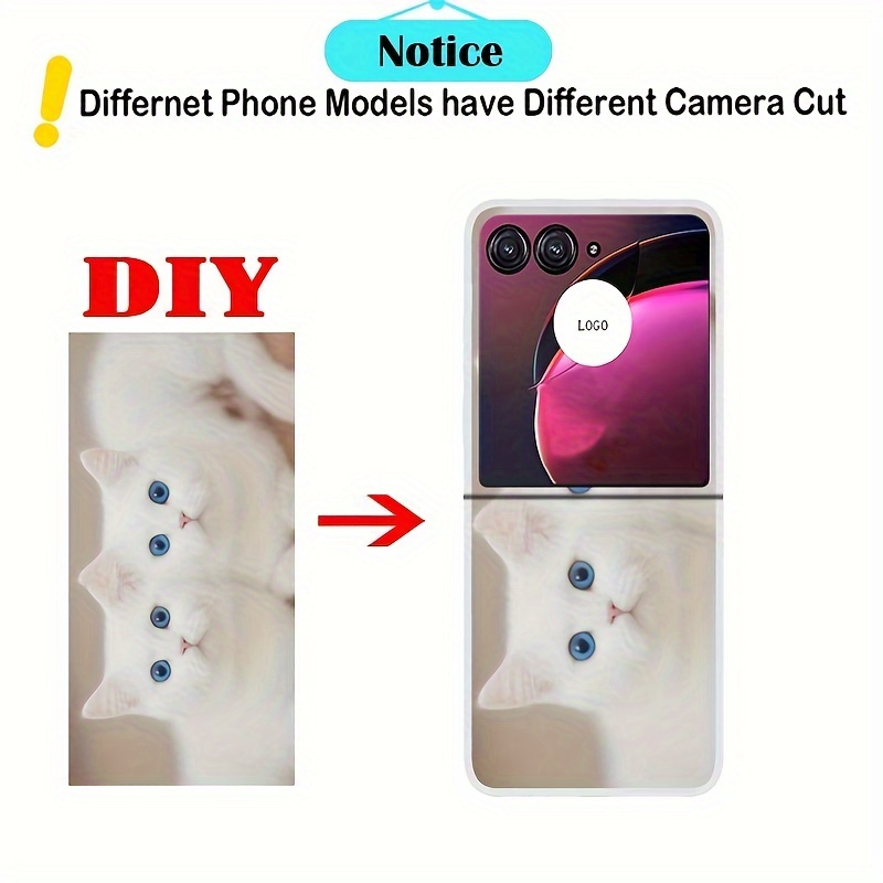 TEMU Diy Custom Phone Case For Motorola Moto Razr 40 50 Ultra/razr   Plus 2024 Transparent Phone Case, Strong , Shockproof And Scratchproof Phone
