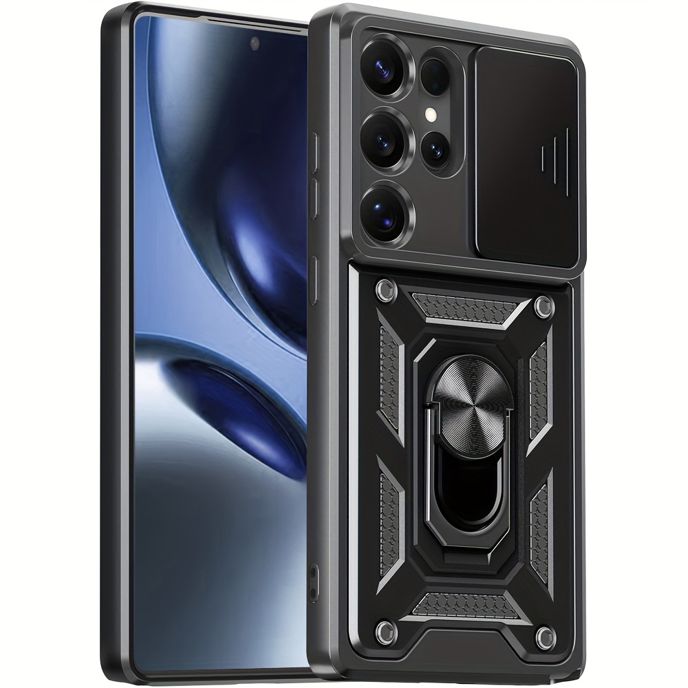 E-shop Handyhülle - Stoßfeste Schutzhülle, Robuste Hartschalenhülle mit Metallständer für S25 Ultra S24 Ultra S23 Ultra A15 A55 A16