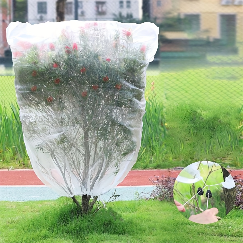 TEMU 昆虫・鳥・植物・花に最適 - ドロー付きガーデンネットカバー、虫よけネットバッグ、ハエカバー、花壇・バルコニー・用鳥よけメッシュ - 害虫・花粉媒介者ケア用設置