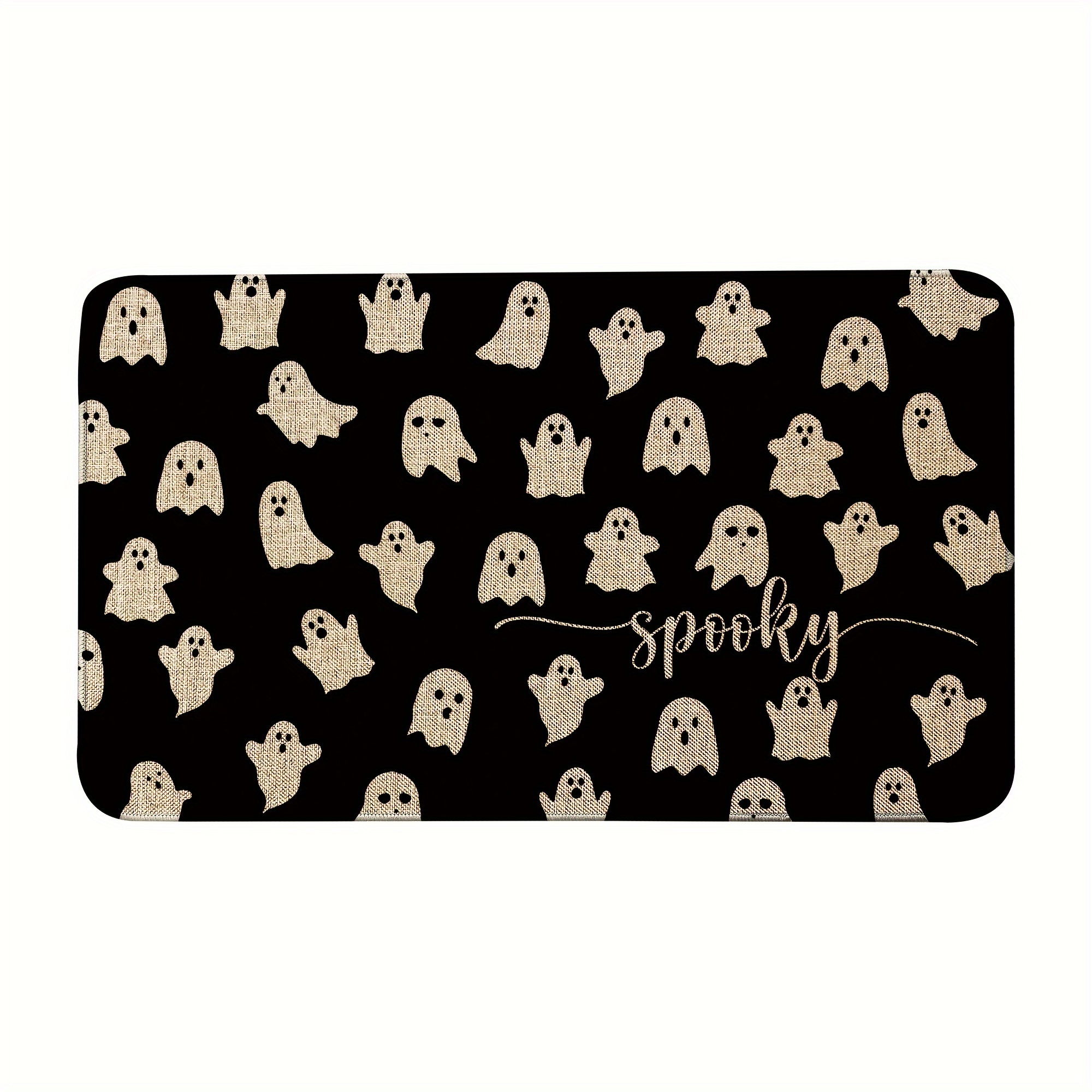 TEMU 1 Tapis de Porte Halloween, Décoration de Tapis de Sol pour Intérieur et Extérieur, Tapis de Sol Halloween pour Décoration de Maison Halloween