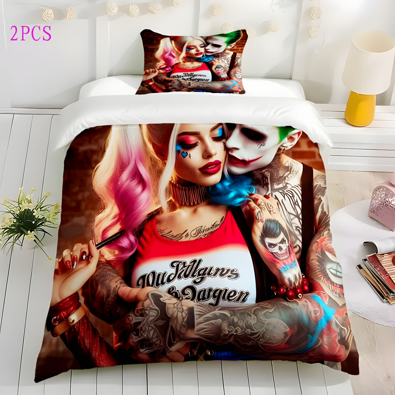 TEMU 2/3pcs Skin-friendly Soft Bedding Joker - In Multiple Sizes, Stylish Soft Duvet Cover Set | Machine Washable, Lasts